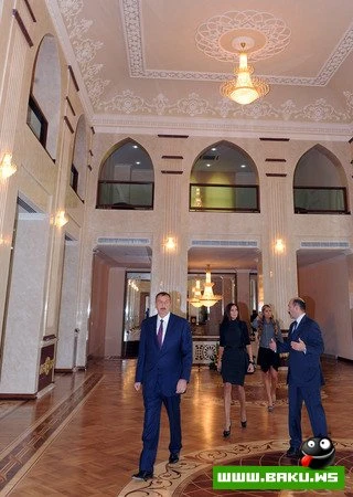 İlham Əliyev Azərbaycan Dövlət Akademik Milli Dram Teatrının binasının açılışında iştirak etmişdir