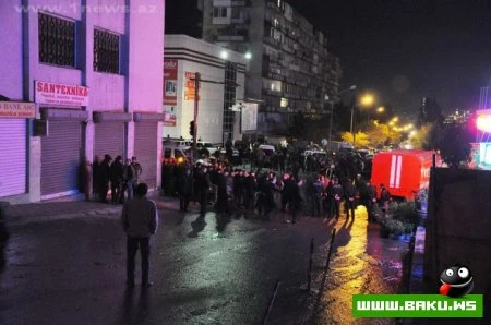 “8-ci kilometr” bazarında yanğın baş verib.(Фото)