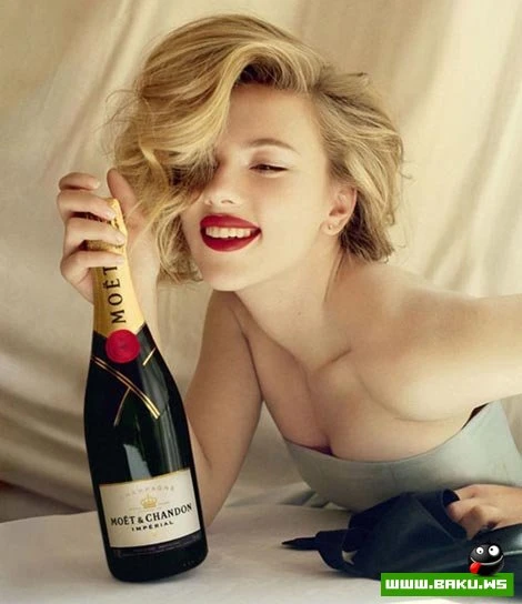 Скарлетт Йохансон в рекламе Moët & Chandon (6 фото)