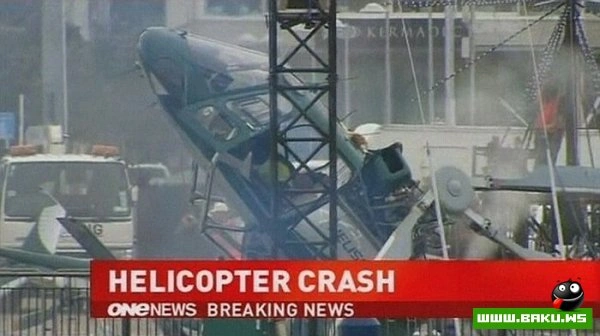 Вертолет рухнул при установке новогодней елки (7 фото + 1 видео)