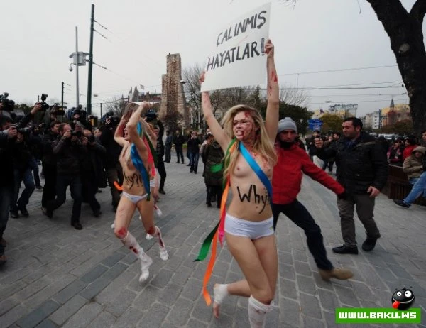 Акция FEMEN в Стамбуле [15 фото + видео]