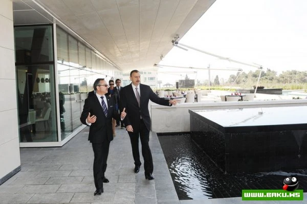 Президент Ильхам Алиев и его супруга Мехрибан Алиева приняли участие в открытии в Баку отеля JW Marriott Absheron