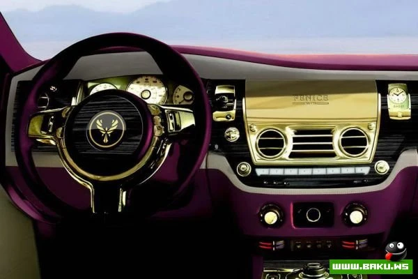 Роскошь на колесах: Золотой Rolls-Royce