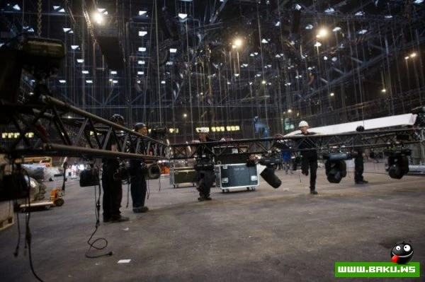 Первые кадры подготовки Baku Crystal Hall к «Евровидению - 2012»