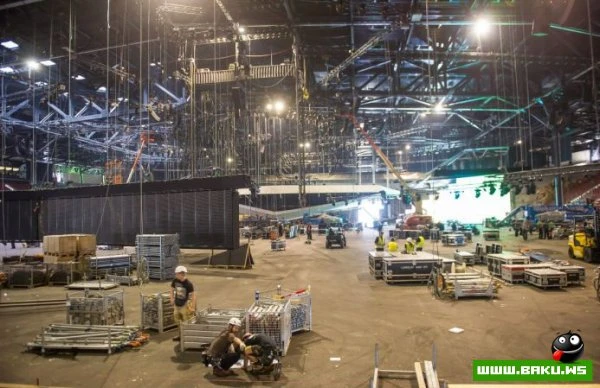 Новые кадры подготовки Baku Crystal Hall к «Евровидению - 2012»