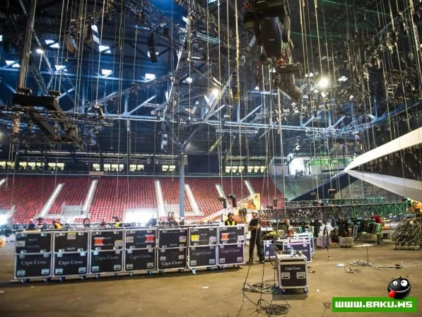 Новые кадры подготовки Baku Crystal Hall к «Евровидению - 2012»