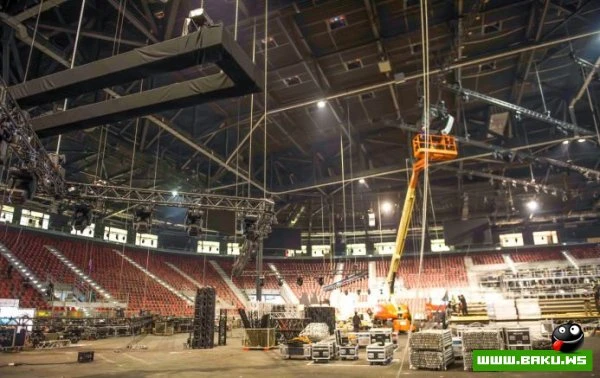 Новые кадры подготовки Baku Crystal Hall к «Евровидению - 2012»