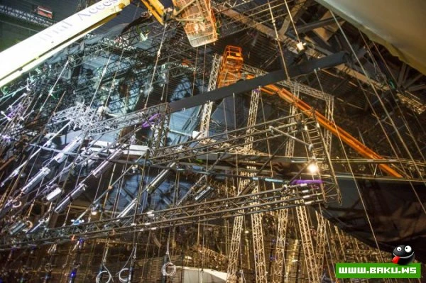 Новые кадры подготовки Baku Crystal Hall к «Евровидению - 2012»