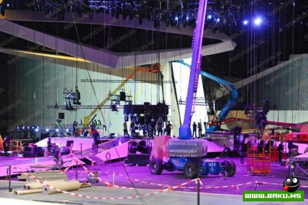 Новые кадры из Baku Crystal Hall и пресс-центра «Евровидения 2012»