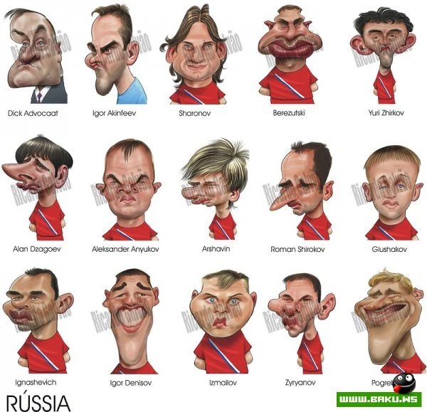 Классные карикатуры игроков Евро 2012 [16 фото]