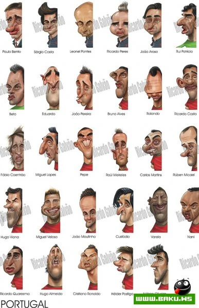 Классные карикатуры игроков Евро 2012 [16 фото]