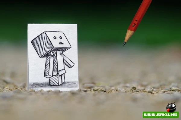 Фото + рисунок от Ben Heine
