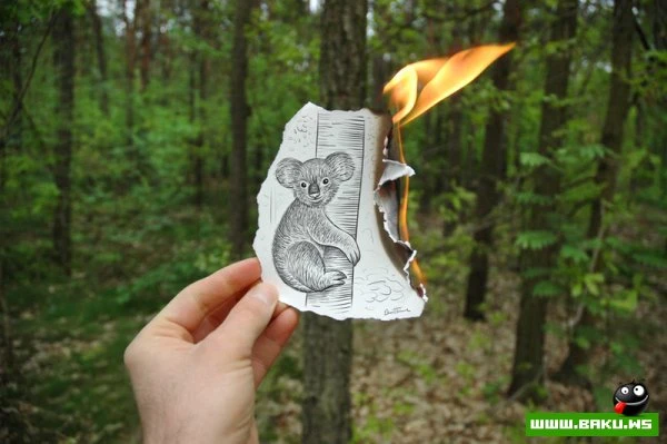 Фото + рисунок от Ben Heine