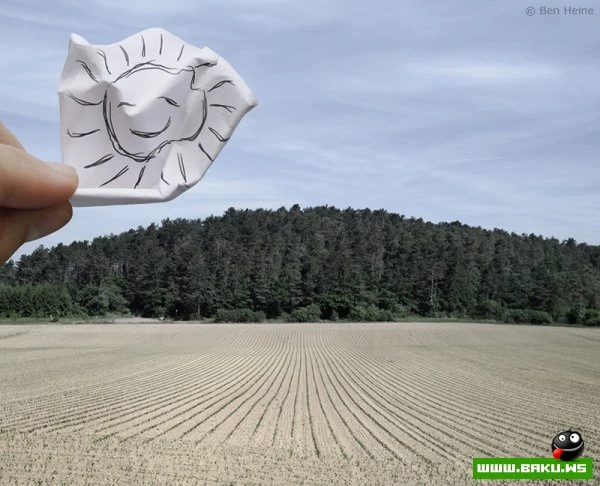Фото + рисунок от Ben Heine