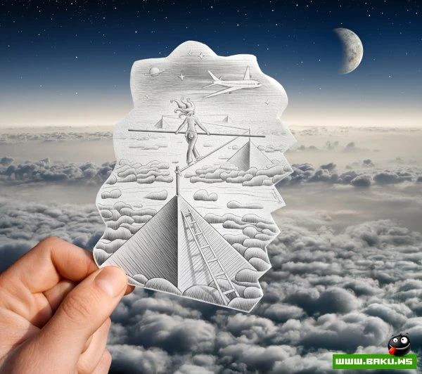 Фото + рисунок от Ben Heine
