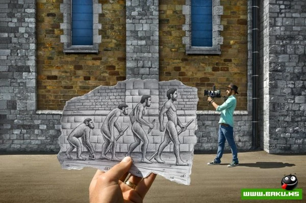 Фото + рисунок от Ben Heine