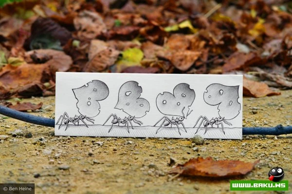 Фото + рисунок от Ben Heine
