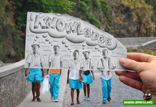 Фото + рисунок от Ben Heine