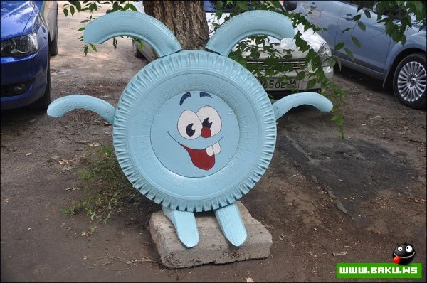 Креатив из автомобильных шин
