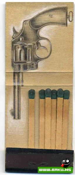 Миниатюрные рисунки на клубных спичках