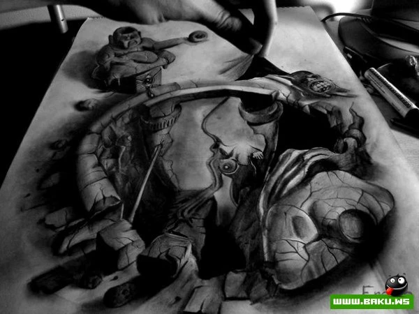 Анаморфные 3D-рисунки Fredo