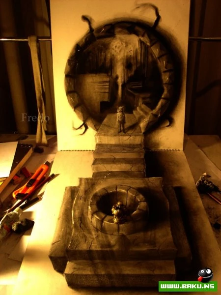 Анаморфные 3D-рисунки Fredo