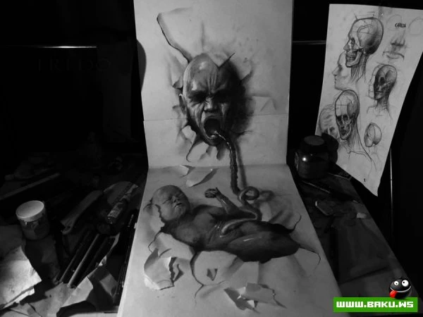 Анаморфные 3D-рисунки Fredo