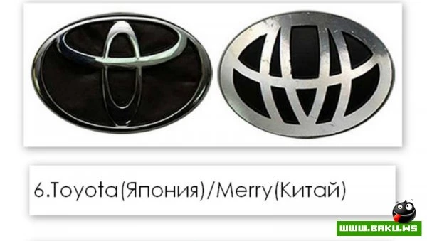 Ворованные логотипы автоконцернов
