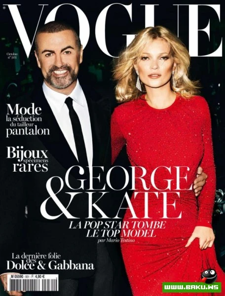 Кейт Мосс и Джордж Майкл в фотосессии для журнала «Vogue»