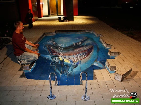 Уличные 3D-рисунки Николая Арндта
