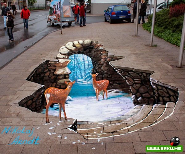 Уличные 3D-рисунки Николая Арндта