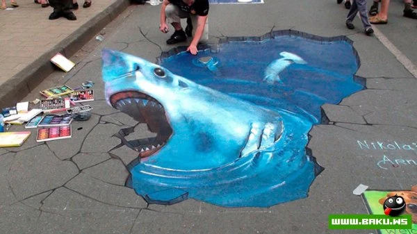 Уличные 3D-рисунки Николая Арндта