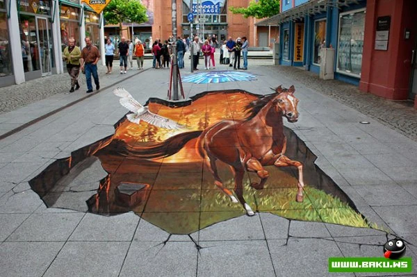 Уличные 3D-рисунки Николая Арндта