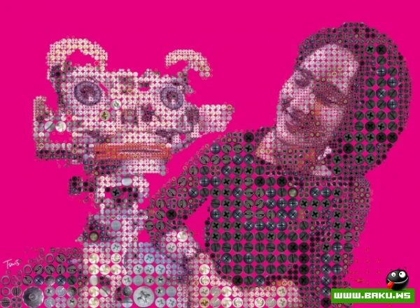 Портреты из мозаики Хариса Цевиса (Charis Tsevis)