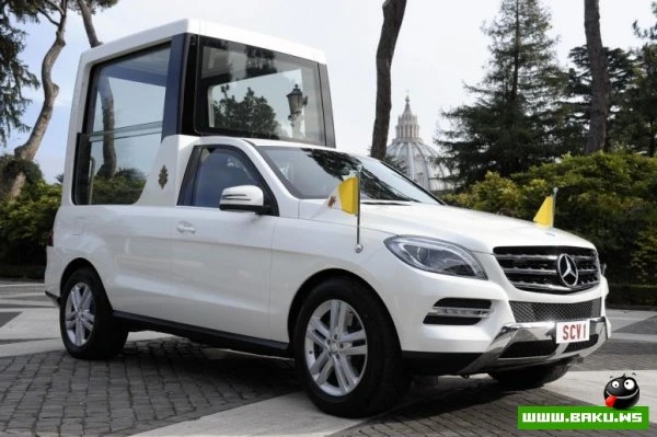 Папамобиль Mercedes M-Class 2013 для Бенедикта XVI [фото]