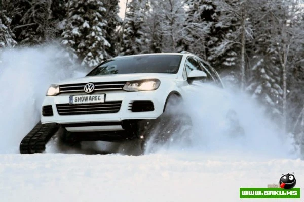Шведы превратили Volkswagen Touareg в гусеничный снегоход