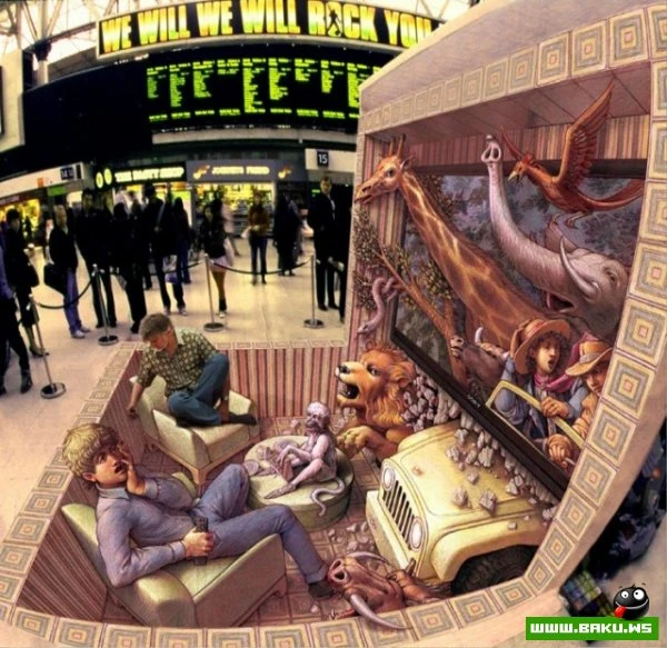 Новые 3D-рисунки уличного мастера Курта Веннера