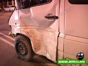 В Гяндже произошло ДТП с участием полицейской машины