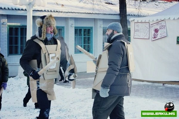 Бои на картонных трубах