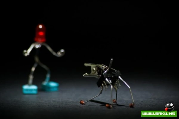 Sparebots: крошечные роботы из радиодеталей