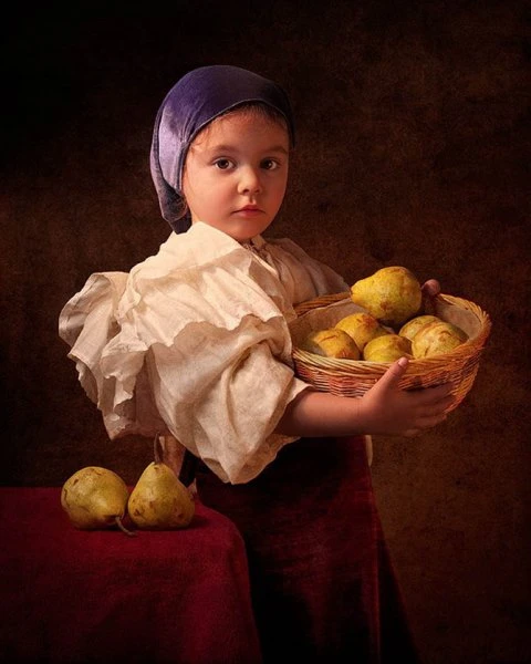 Фотопортреты дочери в стиле живописи 18-го века