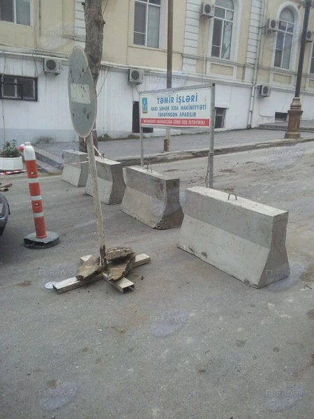 В центре Баку закрыта еще одна дорога