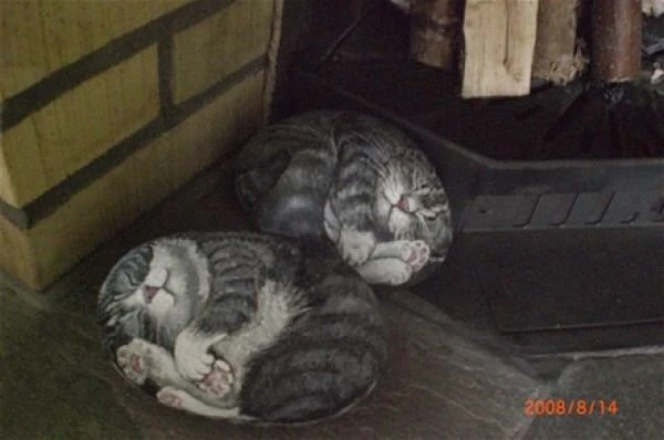 Коты из камней