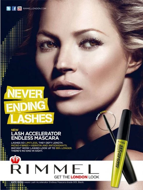 Кейт Мосс в рекламе Rimmel London