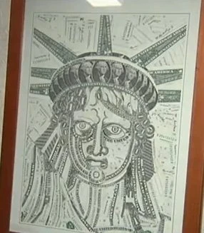 Художница из Латвии создает картины из долларов (видео)