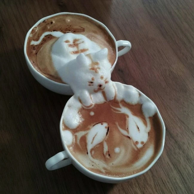 3D-рисунки на кофе