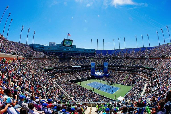 Мишель Обама с дочерьми на теннисном турнире Arthur Ashe Kids'Day