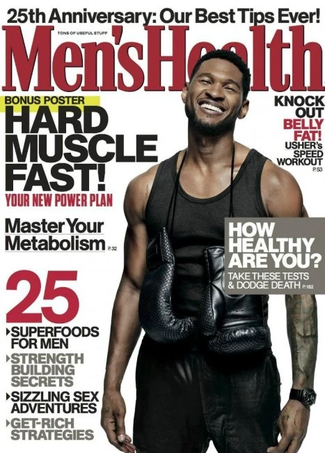 Ашер показал мышцы журналу “Men’s Health”