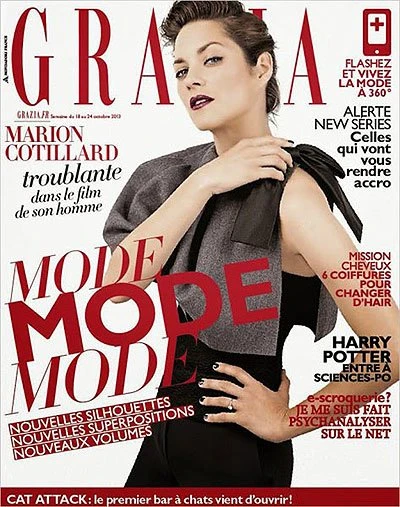 Марион Котийяр в журнале Grazia