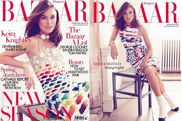 Кира Найтли на обложке британского Harper's Bazaar